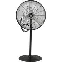 Outdoor Misting and Oscillating Pedestal Fan, Heavy-Duty, 3 Speed, 30" Diameter EA829 | NTL Industrial