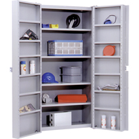Deep Door Storage Cabinet, 38" W x 24" D x 72" H, 4 Shelves FB024 | NTL Industrial
