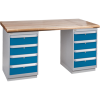 Heavy-Duty Workbench, Dual Drawers, 1500 lbs. Cap., 72" W x 30" D, 34" H NTL Industrial