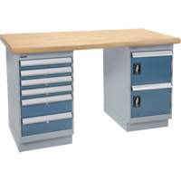 Heavy-Duty Workbench, Door & Drawers, 1500 lbs. Cap., 72" W x 36" D, 34" H NTL Industrial