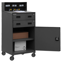 Shop Desk, 23" W x 20" D x 51" H, Grey FG789 | NTL Industrial