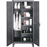 Armoires de rangement/penderies, Acier, 36" la x 24" p x 72" h, Gris NTL Industrial