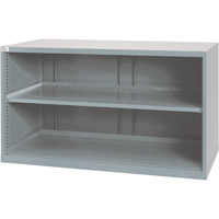 Shelf Cabinets, Steel, 33-1/2" H x 56-1/2" W x 28-1/2" D, Light Grey NTL Industrial