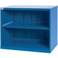 Shelf Cabinets, Steel, 33-1/2" H x 40-1/4" W x 22-1/2" D, Bright blue NTL Industrial