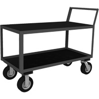 Low Profile Instrument Cart, 2 Tiers, 24-1/4" W x 39" D x 40-15/16" H, 1200 lbs. Cap. NTL Industrial