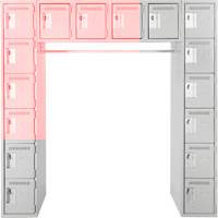 Arche de casiers &eacute;conomiques assembl&eacute;s Clean Line, 16 niveaux, Bloc de 3, 18" x 72" x 12", Acier NTL Industrial