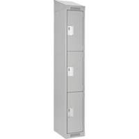 Casiers Clean Line, 3 niveaux, 12" x 18" x 78", Acier, Gris, Rivet (assembl&eacute;) NTL Industrial