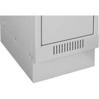Clean Line Lockers, 2 -tier, Bank of 4, 48" x 18" x 76", Steel, Charcoal, Rivet (Assembled) NTL Industrial