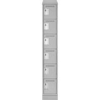 Petits casiers Clean Line, 6 niveaux, 12" x 18" x 82", Acier, Gris, Rivet (assembl&eacute;) NTL Industrial
