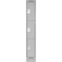 Casiers Clean Line, 3 niveaux, 12" x 18" x 76", Acier, Gris, Rivet (assembl&eacute;) NTL Industrial