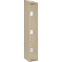 Casiers Clean Line, 3 niveaux, 12" x 18" x 78", Acier, Beige, Rivet (assembl&eacute;) NTL Industrial