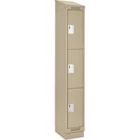 Casiers Clean Line, 3 niveaux, 12" x 18" x 82", Acier, Beige, Rivet (assembl&eacute;) NTL Industrial
