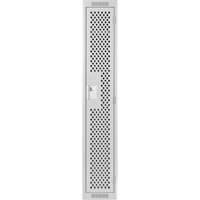 Clean Line Lockers, 12" x 12" x 72", Steel, Grey, Rivet (Assembled), Perforated NTL Industrial