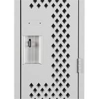 Clean Line Lockers, 12" x 12" x 72", Steel, Grey, Rivet (Assembled), Perforated NTL Industrial