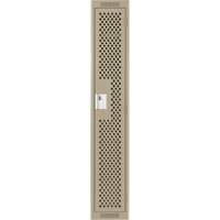 Clean Line Lockers, 12" x 12" x 72", Steel, Beige, Rivet (Assembled), Perforated NTL Industrial
