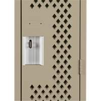 Clean Line Lockers, 12" x 12" x 72", Steel, Beige, Rivet (Assembled), Perforated NTL Industrial