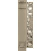 Casiers Clean Line, 12" x 15" x 76", Acier, Beige, Rivet (assembl&eacute;), Perfor&eacute; NTL Industrial
