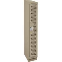 Casiers Clean Line, 12" x 18" x 82", Acier, Beige, Rivet (assembl&eacute;), Perfor&eacute; NTL Industrial