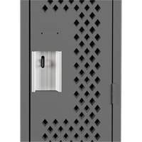 Clean Line Lockers, 12" x 12" x 72", Steel, Charcoal, Rivet (Assembled), Perforated NTL Industrial