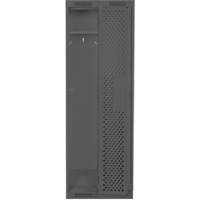 Clean Line Lockers, Bank of 2, 24" x 15" x 76", Steel, Charcoal, Rivet (Assembled), Perforated NTL Industrial