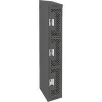 Casiers Clean Line, 3 niveaux, 12" x 18" x 78", Acier, Charbon, Rivet (assembl&eacute;), Perfor&eacute; NTL Industrial