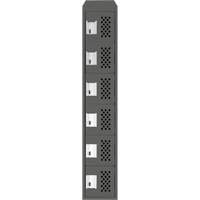 Clean-Line Perforated Lockerette, 6 -tier, 15" x 72" x 12", Steel NTL Industrial