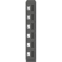 Clean-Line Perforated Lockerette, 6 -tier, 12" x 72" x 12", Steel NTL Industrial