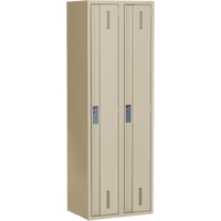 Concorde Heavy-Duty Lockers, Bank of 2, 24" x 18" x 72", Steel, Beige, Welded (Assembled) NTL Industrial
