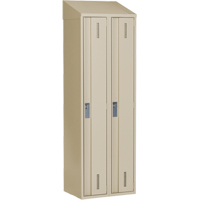 Concorde Heavy-Duty Lockers, Bank of 2, 24" x 18" x 78", Steel, Beige, Welded (Assembled) NTL Industrial