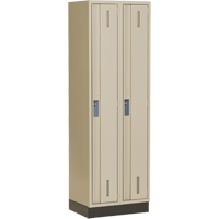 Concorde Heavy-Duty Lockers, Bank of 2, 24" x 18" x 76", Steel, Beige, Welded (Assembled) NTL Industrial