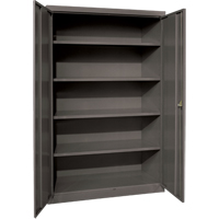 Deep Hi-Boy Storage Cabinet, Steel, 4 Shelves, 72" H x 36" W x 24" D, Charcoal NTL Industrial
