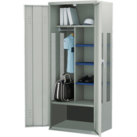 Gear Locker, Steel, 36" W x 24" D x 72" H, Grey NTL Industrial