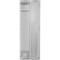 Clean Line Lockers, Bank of 2, 24" x 15" x 76", Steel, Grey, Rivet (Assembled), Perforated NTL Industrial