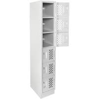 Assembled Lockerettes Clean Line Perforated Economy Lockers, 6 -tier, 18" x 72" x 12", Steel NTL Industrial