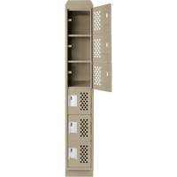 Assembled Lockerettes Clean Line™ Perforated Economy Lockers FJ595 | NTL Industrial