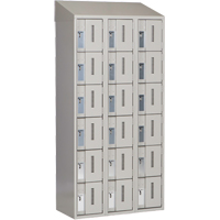Concorde Heavy-Duty Lockers, 6 -tier, Bank of 3, 36" x 18" x 78", Steel, Grey, Welded (Assembled) NTL Industrial