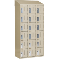 Concorde Heavy-Duty Lockers, 6 -tier, Bank of 3, 36" x 18" x 78", Steel, Beige, Welded (Assembled) NTL Industrial