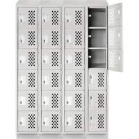 Assembled Clean Line™ Perforated Economy Lockers FL356 | NTL Industrial