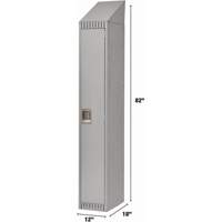 Lockers, 12" x 18" x 82", Steel, Grey, Knocked Down NTL Industrial