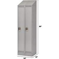 Casiers, Bloc de 2, 24" x 18" x 86", Acier, Gris, D&eacute;mont&eacute; NTL Industrial