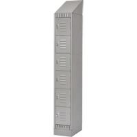 Lockers, 6 -tier, 12" x 18" x 86", Steel, Grey, Knocked Down NTL Industrial