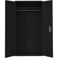 Armoire garde-robe, Acier, 36" la x 18" p x 72" h, Noir NTL Industrial