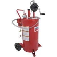 Chariot &agrave; carburant en acier de 25 gallons avec pompe rotative bidirectionnelle et filtre NTL Industrial