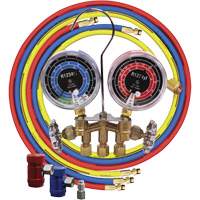 Jeu de manom&egrave;tres collecteurs en laiton avec coupleurs NTL Industrial