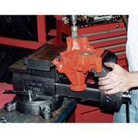 KT4800 Professional Reversible Mechanics Vise, 8" Jaw Width, 4-7/8" Throat Depth, Swivel Base NTL Industrial