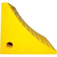 Wheel Chock, Polyurethane, Yellow, 15-1/4" W x 12-1/8" D x 10-3/4" H NTL Industrial
