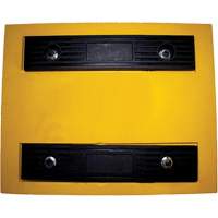 Wheel Chock, Polyurethane, Yellow, 15-1/4" W x 12-1/8" D x 10-3/4" H NTL Industrial