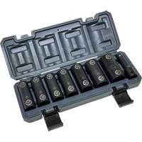 Jeu de douilles doubles hexagonales et h&eacute;licoidales avec coffret, 8 Morceaux, Prise de 1/2" NTL Industrial