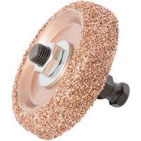Roue de tamponnage et d'abrasion en carbure de tungst&egrave;ne avec adaptateur hexagonal pour tampon de pneu &agrave; basse vitesse, Diam&egrave;tre 2-3/5", 4,5" lo, 4" la, Hauteur 1,1" NTL Industrial