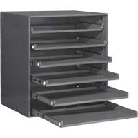 Compartment Box Cabinet, Steel, 6 Slots, 20-5/16" W x 15-15/16" D x 21-7/8" H, Grey FM006 | NTL Industrial